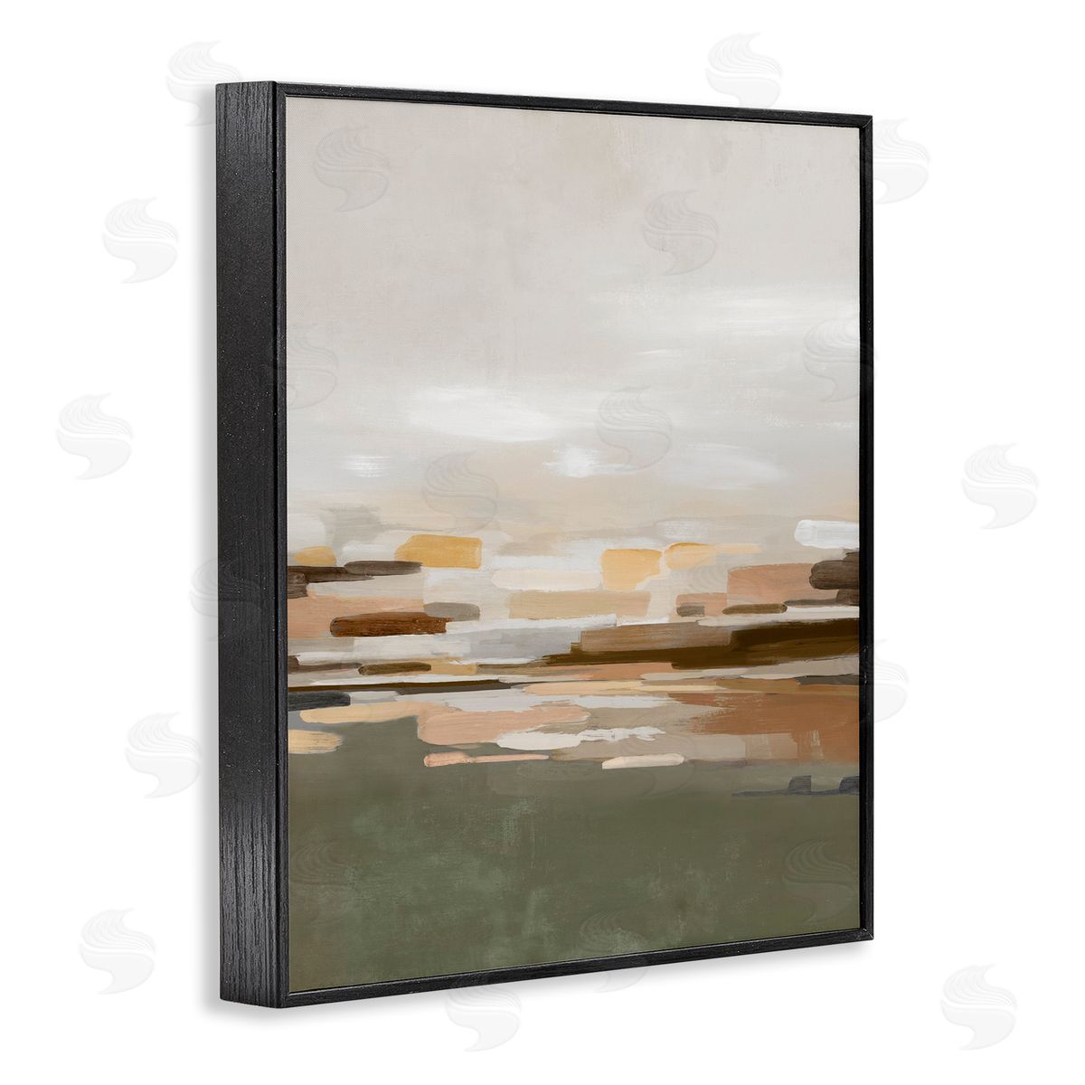 Emma Peal Unusual With Green Abstraction Canvas Wall Art Print