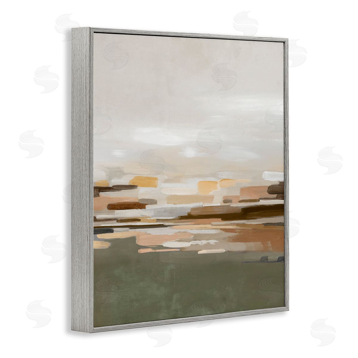 Emma Peal Unusual With Green Abstraction Canvas Wall Art Print