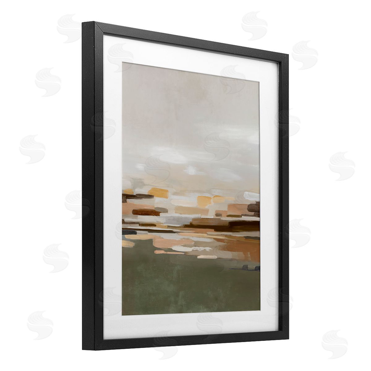 Emma Peal Unusual With Green Abstraction Canvas Wall Art Print