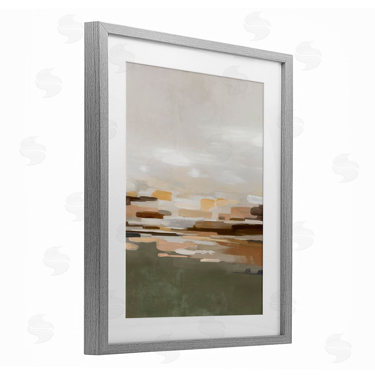 Emma Peal Unusual With Green Abstraction Canvas Wall Art Print