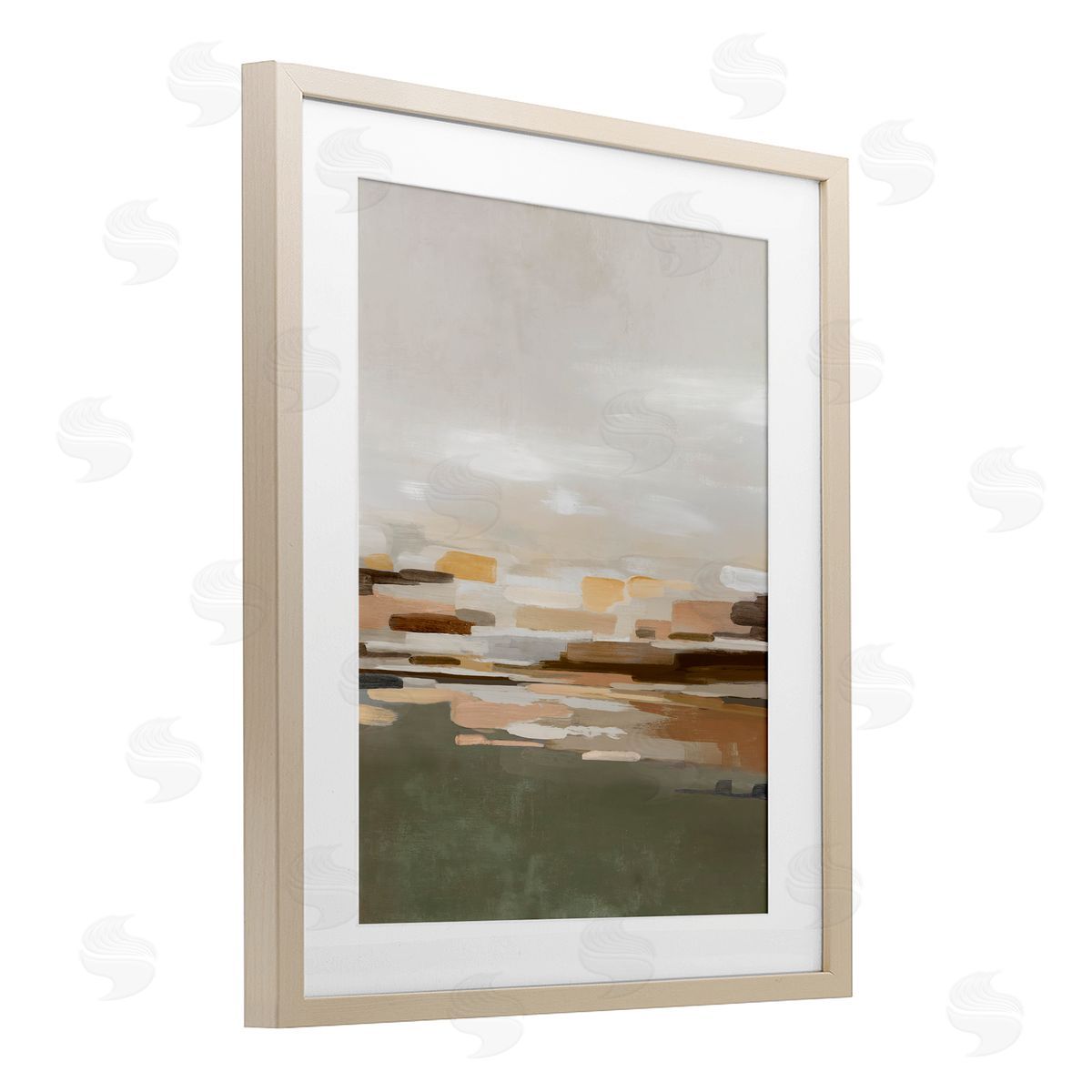 Emma Peal Unusual With Green Abstraction Canvas Wall Art Print