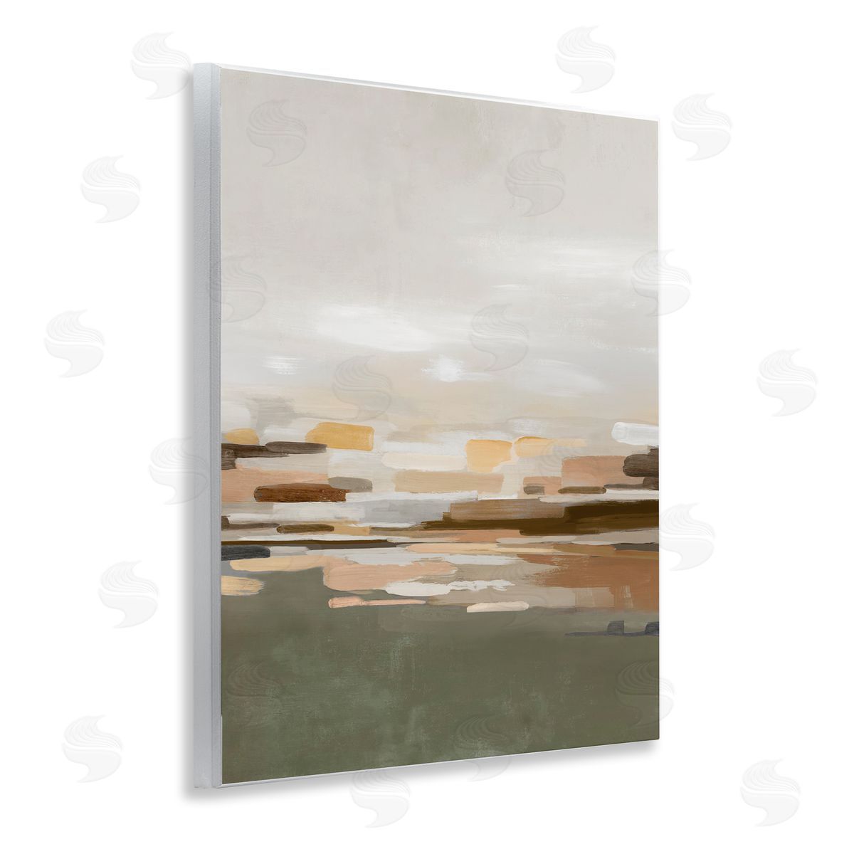 Emma Peal Unusual With Green Abstraction Canvas Wall Art Print