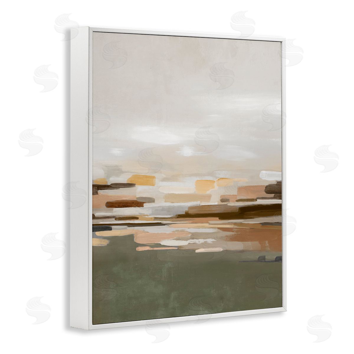 Emma Peal Unusual With Green Abstraction Canvas Wall Art Print