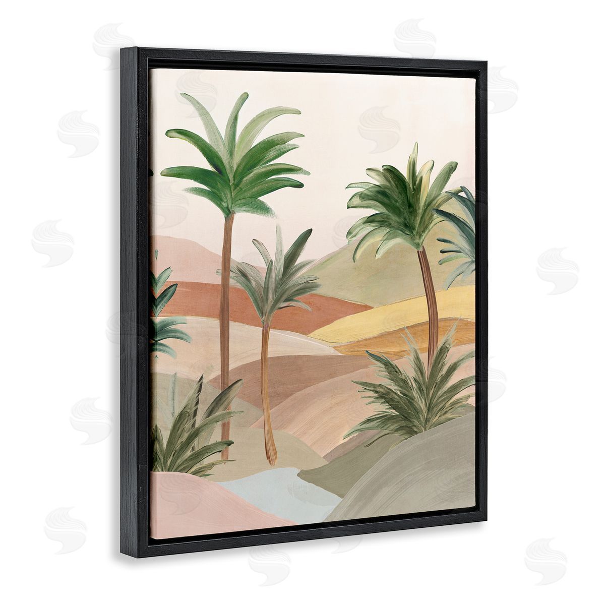 Ian C. Desert Oasis Palms Canvas Wall Art Print