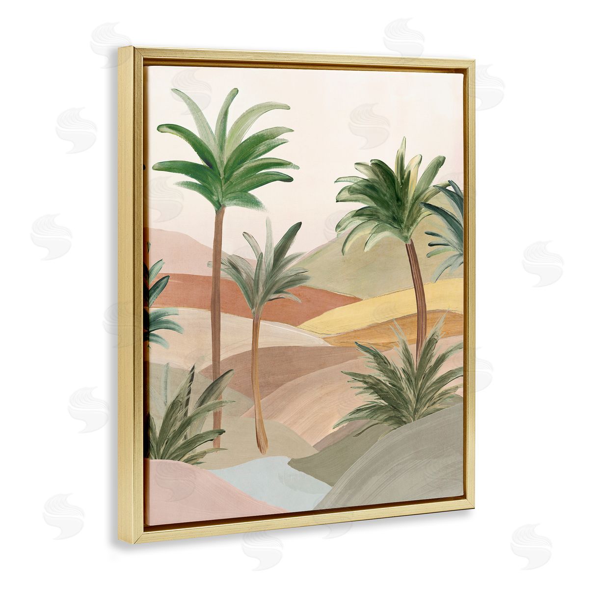Ian C. Desert Oasis Palms Canvas Wall Art Print