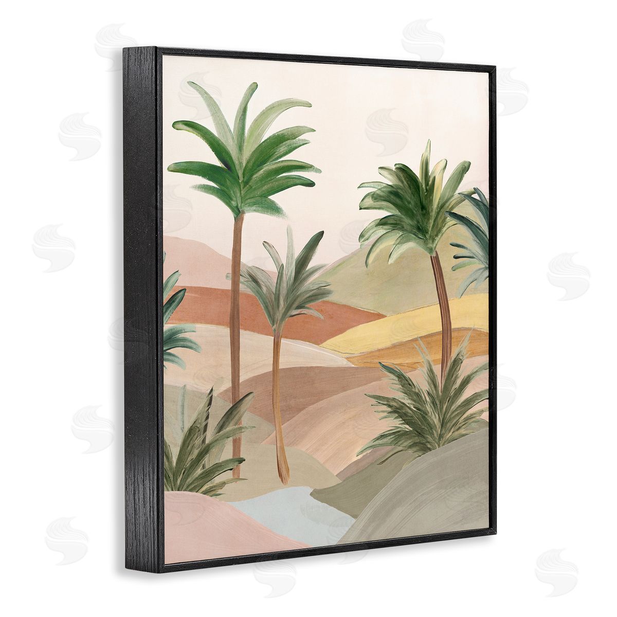 Ian C. Desert Oasis Palms Canvas Wall Art Print