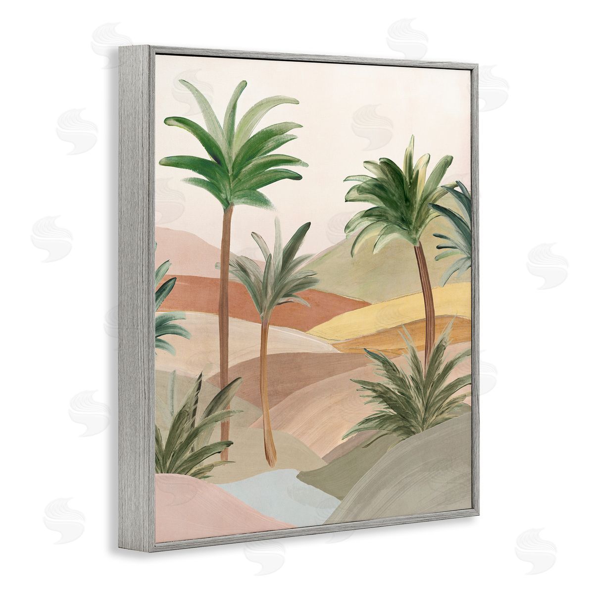 Ian C. Desert Oasis Palms Canvas Wall Art Print