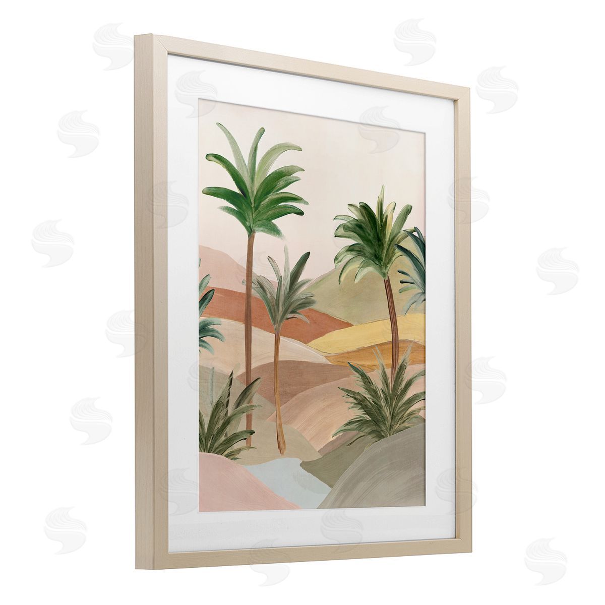 Ian C. Desert Oasis Palms Canvas Wall Art Print