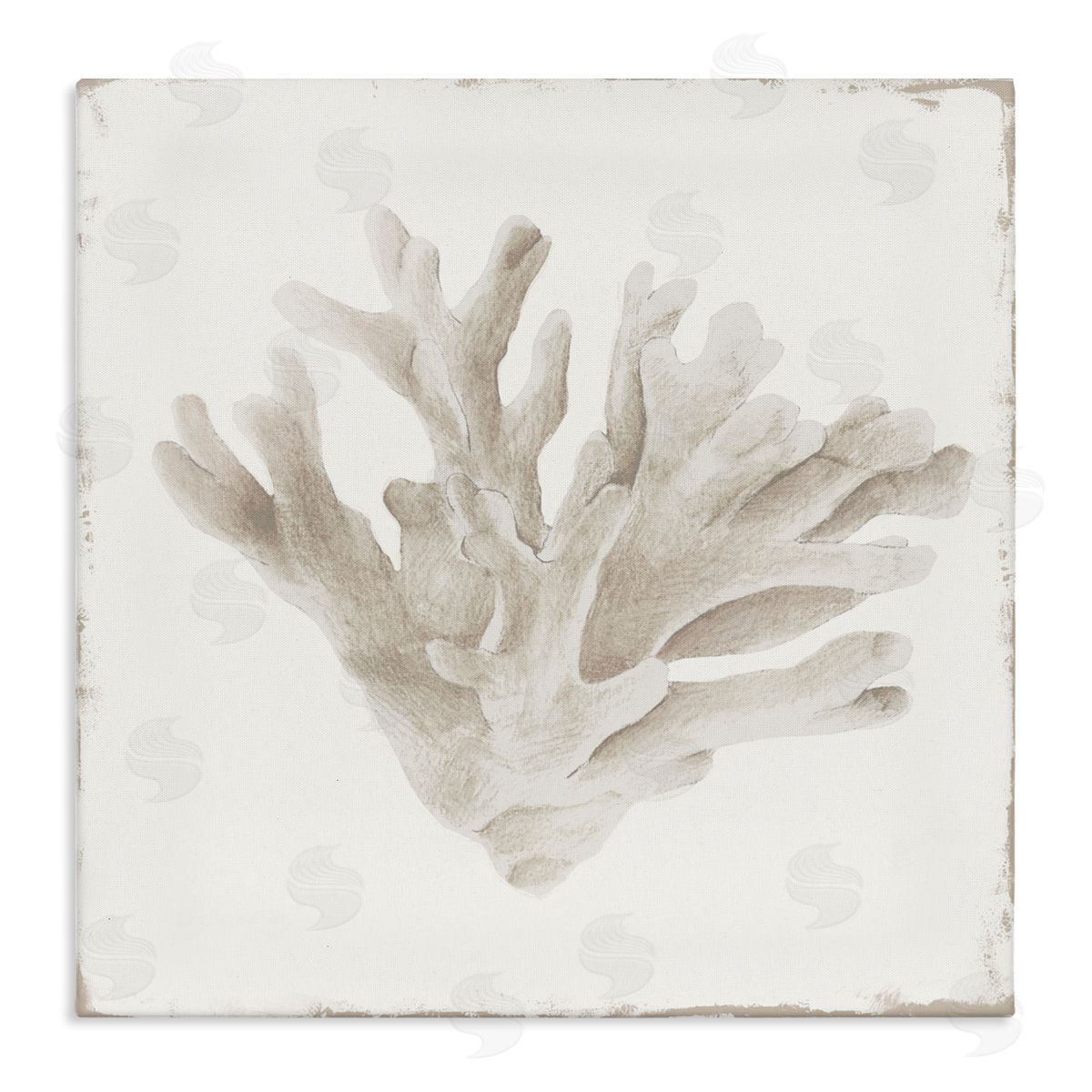 Lily K. Sandy Coral Drift Canvas Wall Art Print