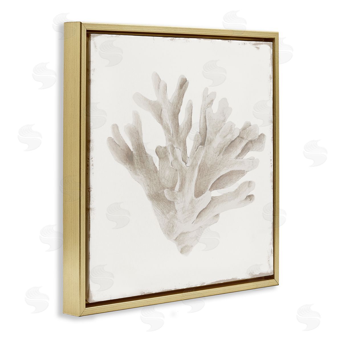 Lily K. Sandy Coral Drift Canvas Wall Art Print