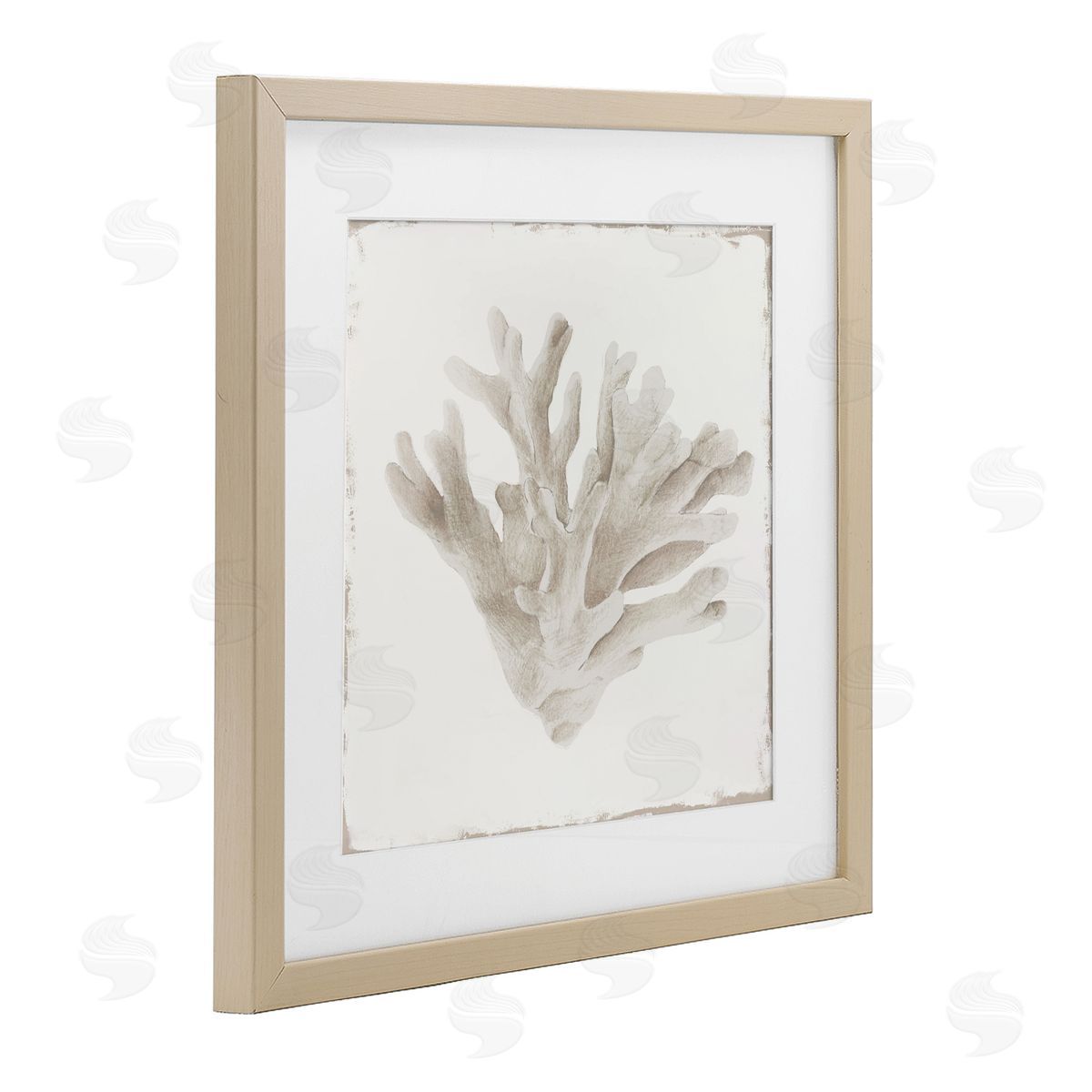 Lily K. Sandy Coral Drift Canvas Wall Art Print