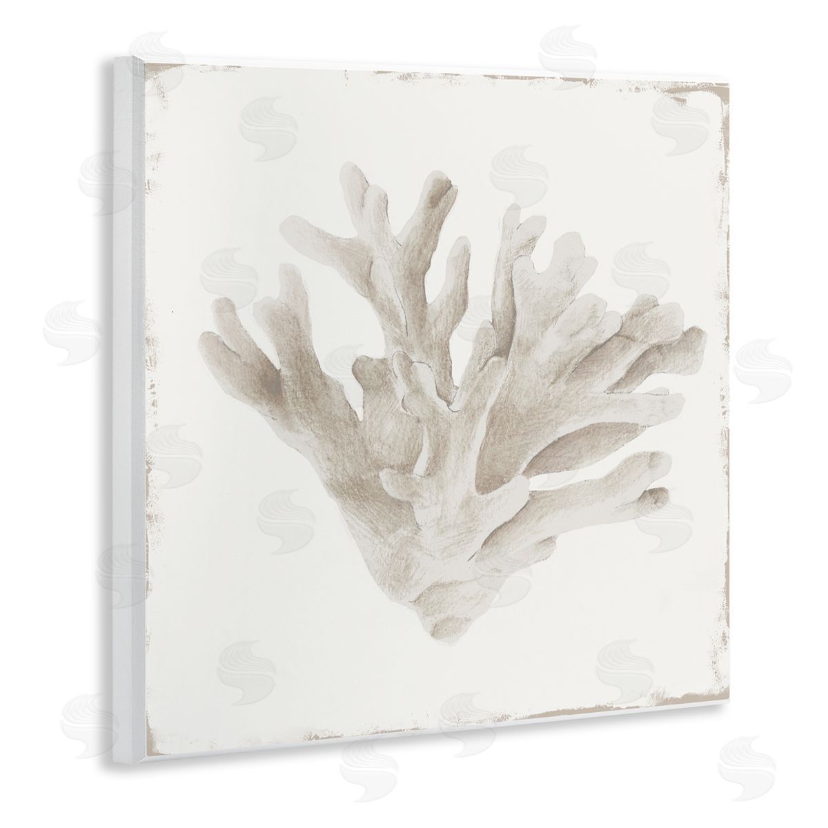 Lily K. Sandy Coral Drift Canvas Wall Art Print
