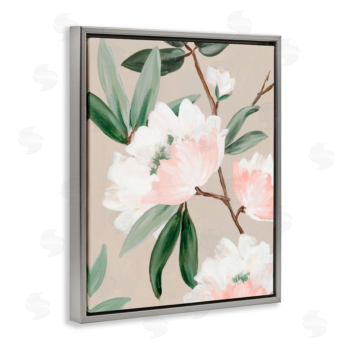 Alex Black Rose Elegance Foliage Canvas Wall Art Print