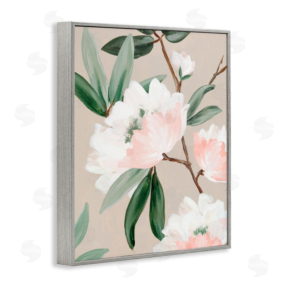 Alex Black Rose Elegance Foliage Canvas Wall Art Print