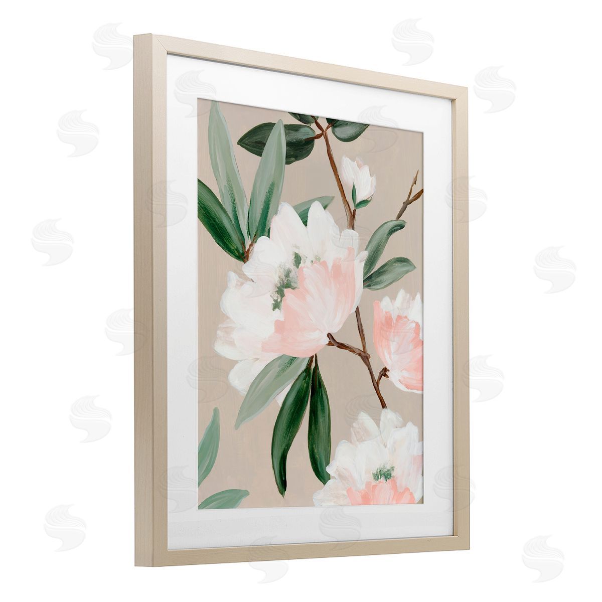 Alex Black Rose Elegance Foliage Canvas Wall Art Print
