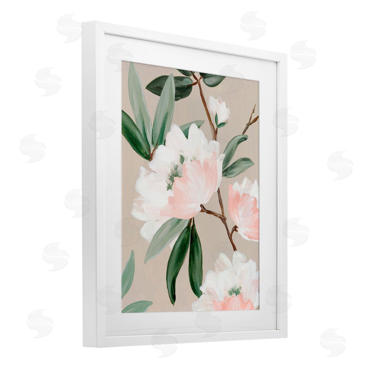 Alex Black Rose Elegance Foliage Canvas Wall Art Print