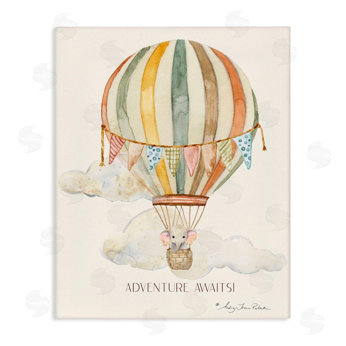 Audrey Jeanne Roberts Adventure Awaits Soft Balloon Canvas Wall Art Print