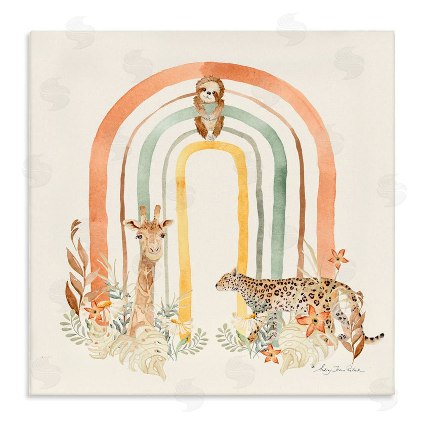 Audrey Jeanne Roberts | Jungle Animals Soft Rainbow