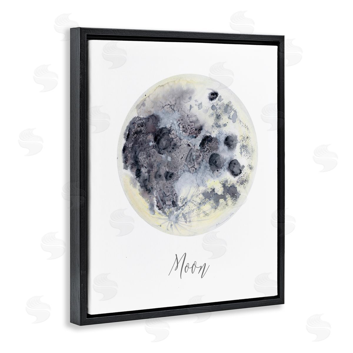 Brett Blumenthal Dappled Watercolor Moon Canvas Wall Art Print
