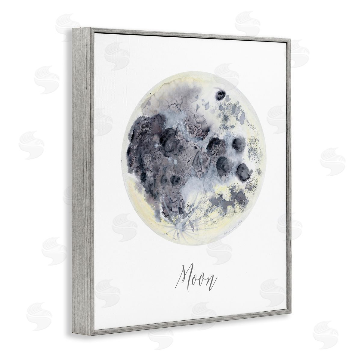 Brett Blumenthal Dappled Watercolor Moon Canvas Wall Art Print