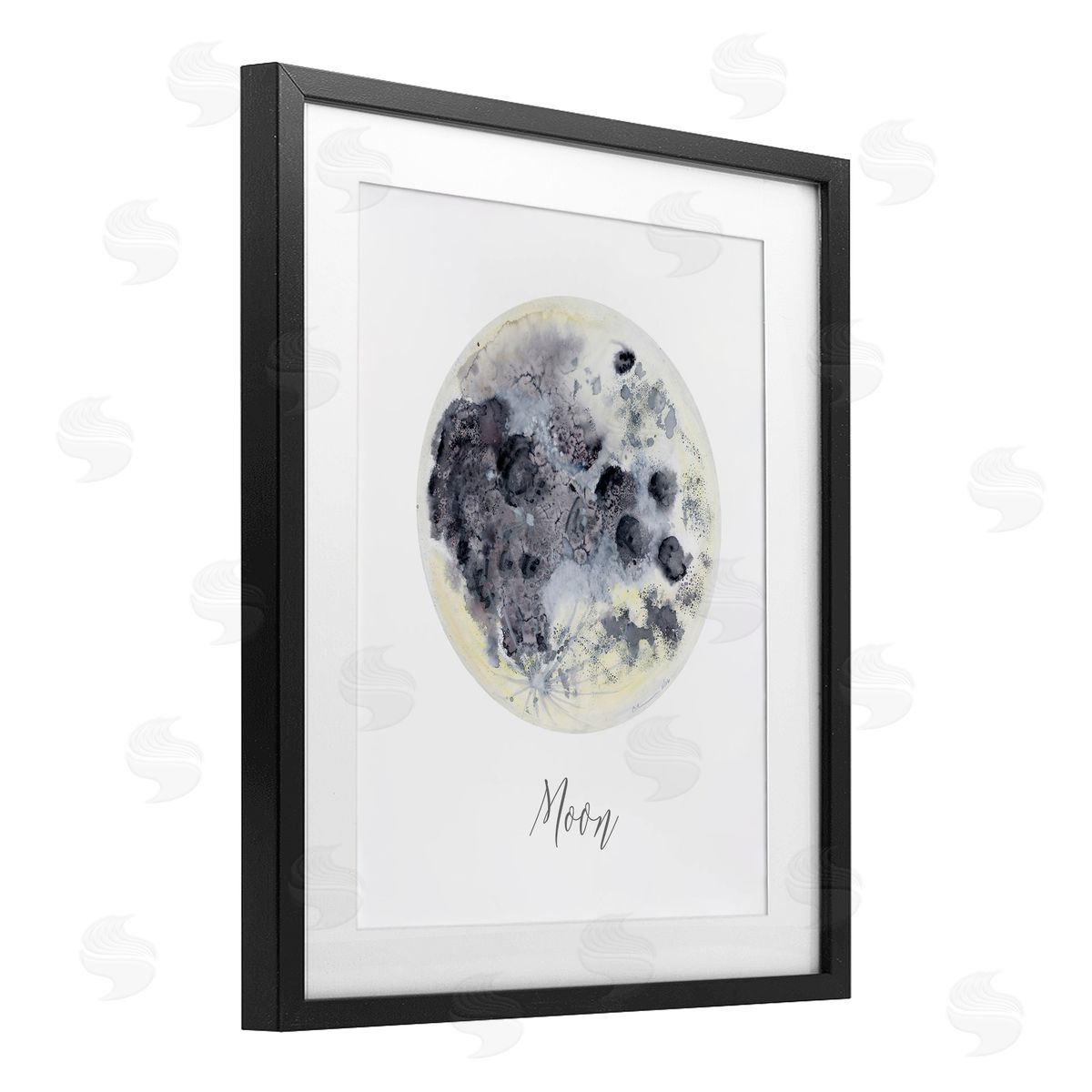 Brett Blumenthal Dappled Watercolor Moon Canvas Wall Art Print