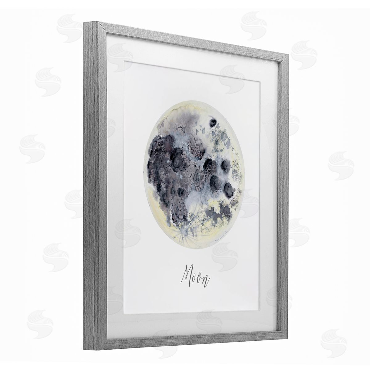 Brett Blumenthal Dappled Watercolor Moon Canvas Wall Art Print