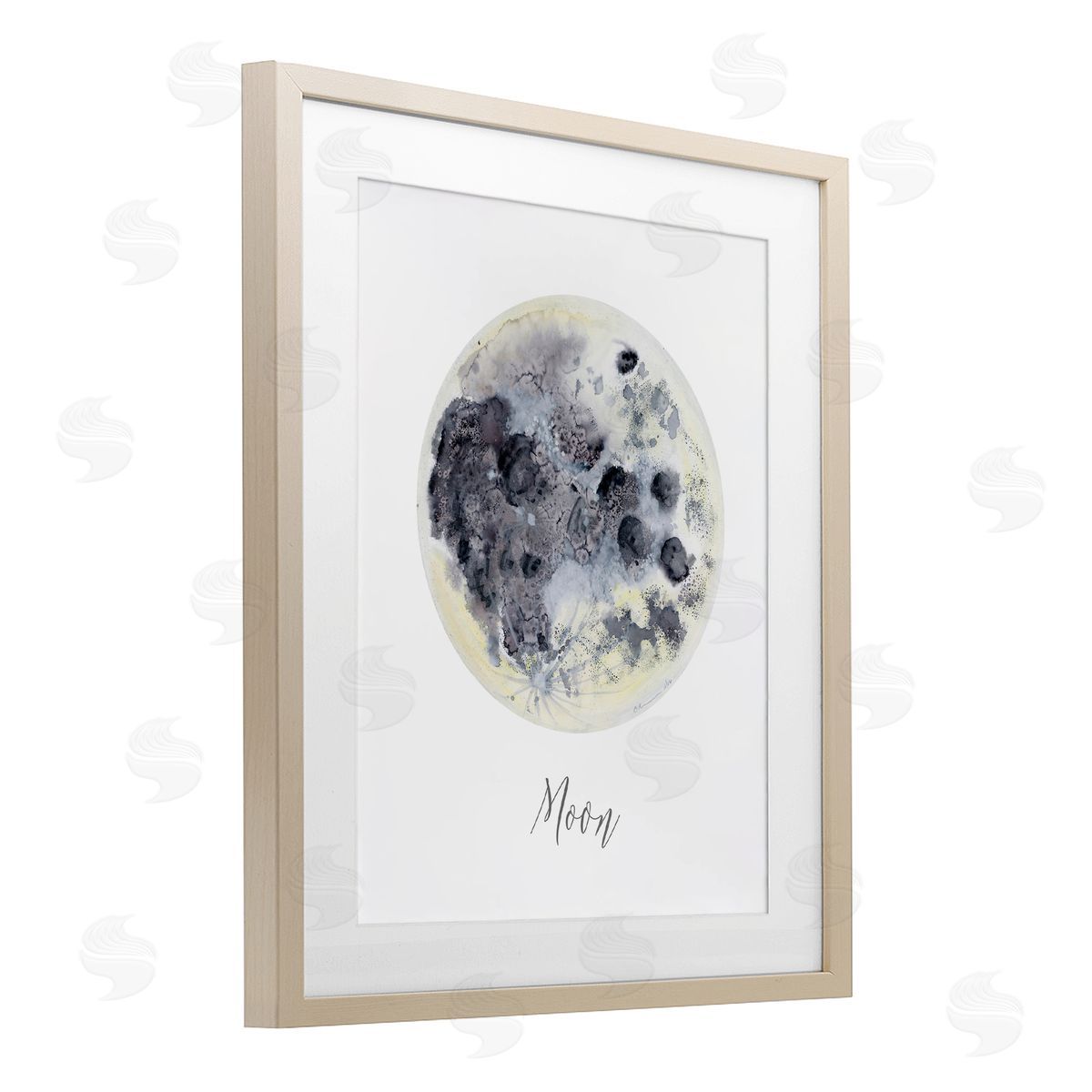 Brett Blumenthal Dappled Watercolor Moon Canvas Wall Art Print