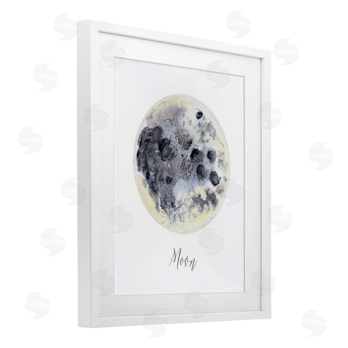 Brett Blumenthal Dappled Watercolor Moon Canvas Wall Art Print