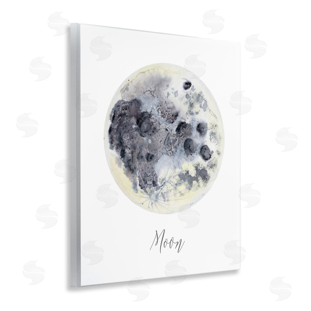 Brett Blumenthal Dappled Watercolor Moon Canvas Wall Art Print