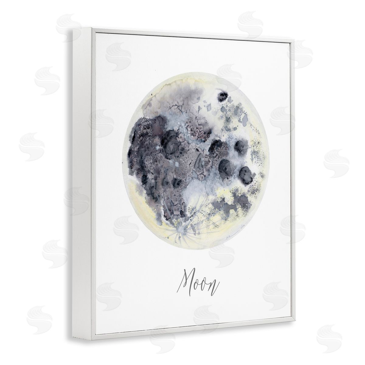 Brett Blumenthal Dappled Watercolor Moon Canvas Wall Art Print