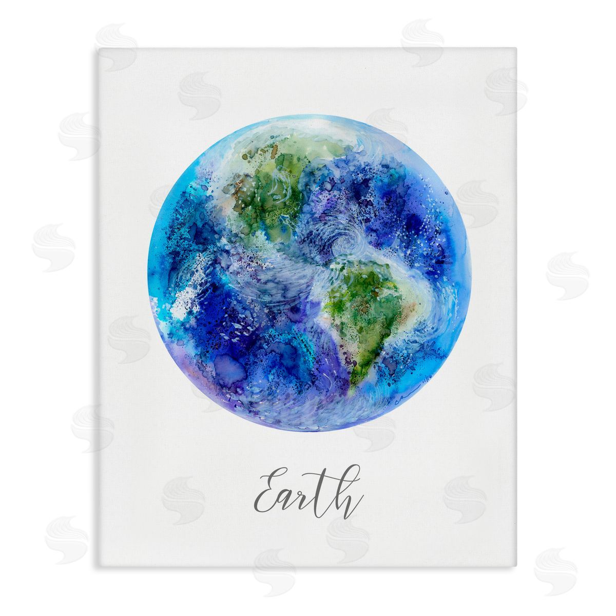 Brett Blumenthal Dappled Watercolor Earth Canvas Wall Art Print