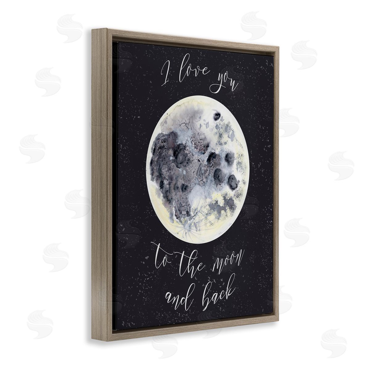 Brett Blumenthal Love You To Moon Watercolor Canvas Wall Art Print