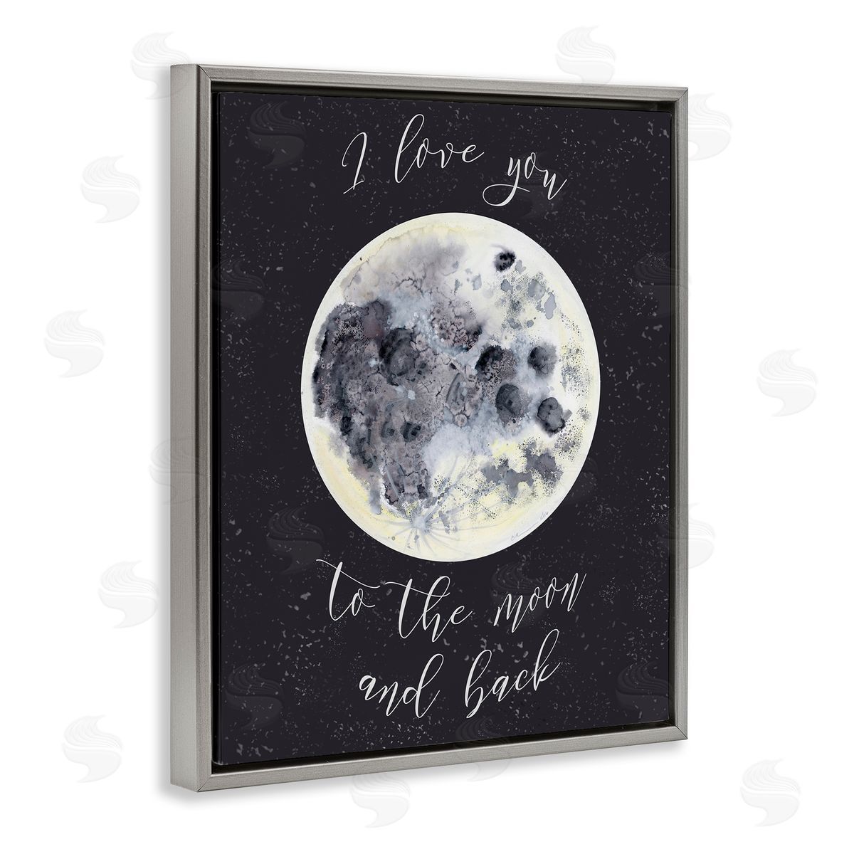 Brett Blumenthal Love You To Moon Watercolor Canvas Wall Art Print