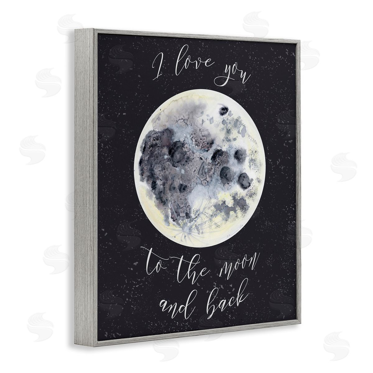 Brett Blumenthal Love You To Moon Watercolor Canvas Wall Art Print
