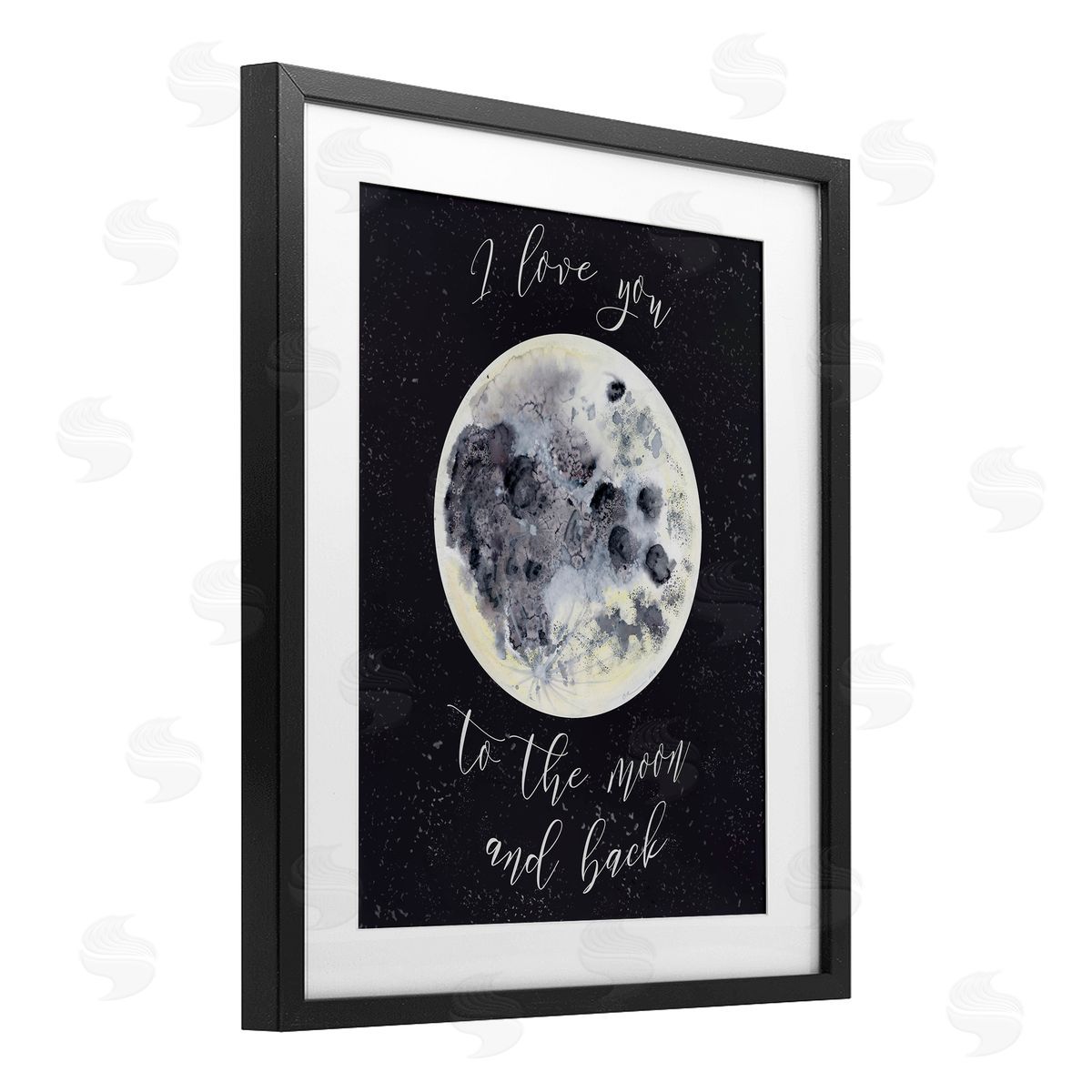Brett Blumenthal Love You To Moon Watercolor Canvas Wall Art Print