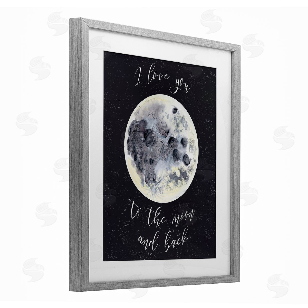 Brett Blumenthal Love You To Moon Watercolor Canvas Wall Art Print