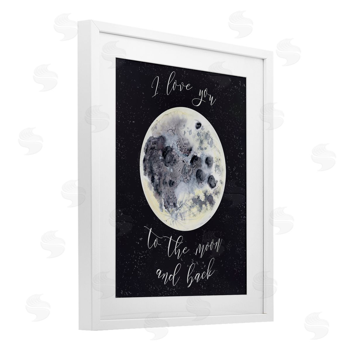 Brett Blumenthal Love You To Moon Watercolor Canvas Wall Art Print