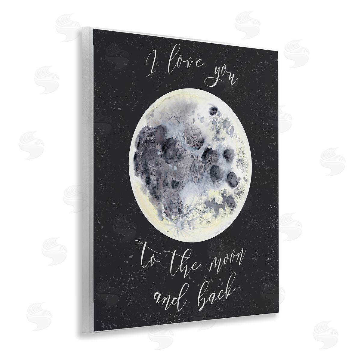 Brett Blumenthal Love You To Moon Watercolor Canvas Wall Art Print