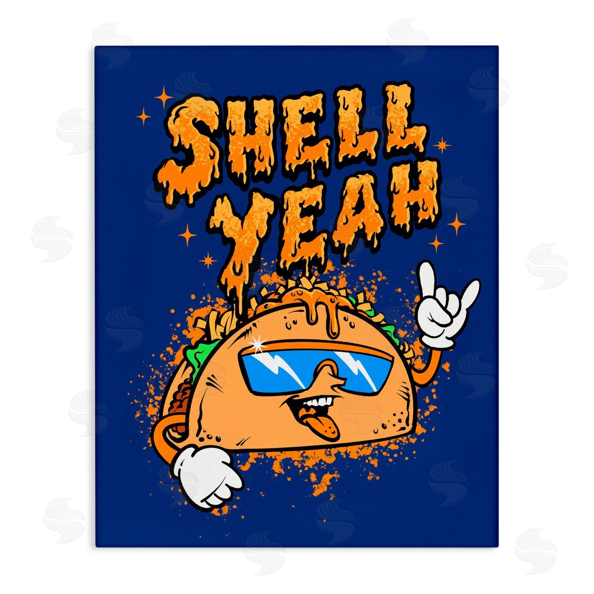 Jedco Brands, Inc. Shell Yeah Funny Taco Canvas Wall Art Print