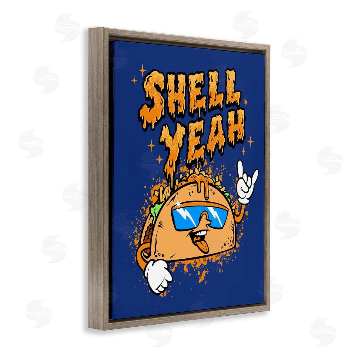 Jedco Brands, Inc. Shell Yeah Funny Taco Canvas Wall Art Print