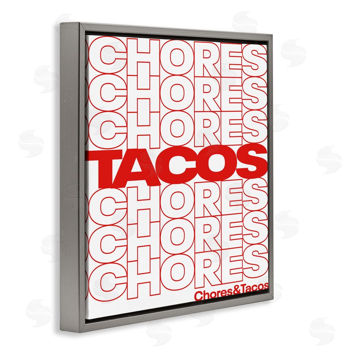 Jedco Brands, Inc. Tacos Over Chores Canvas Wall Art Print