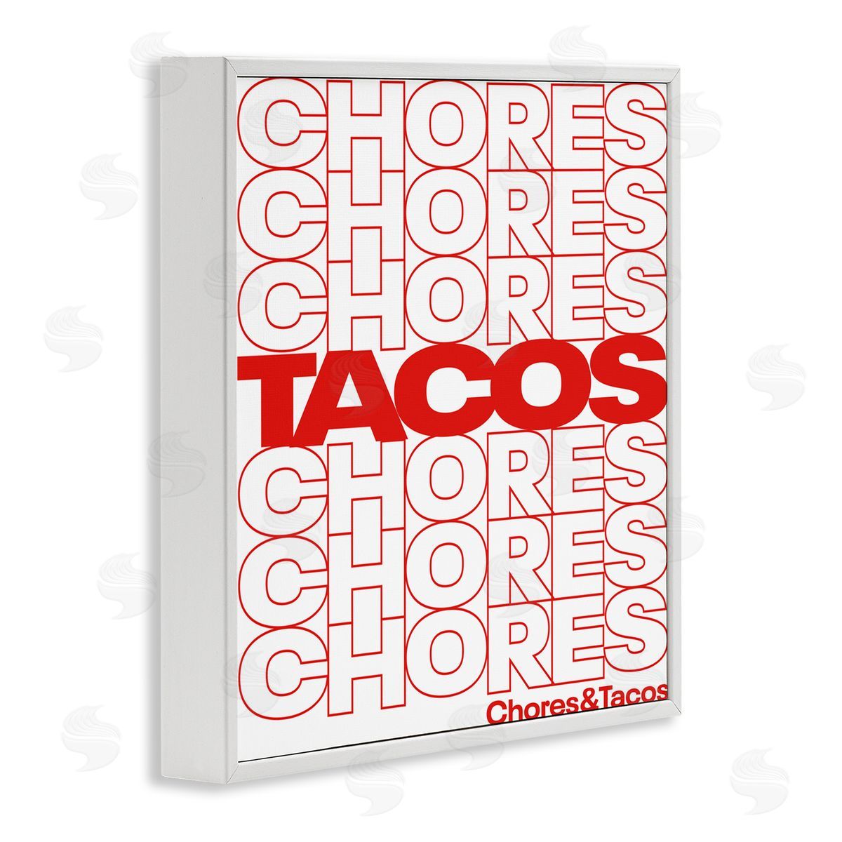 Jedco Brands, Inc. Tacos Over Chores Canvas Wall Art Print