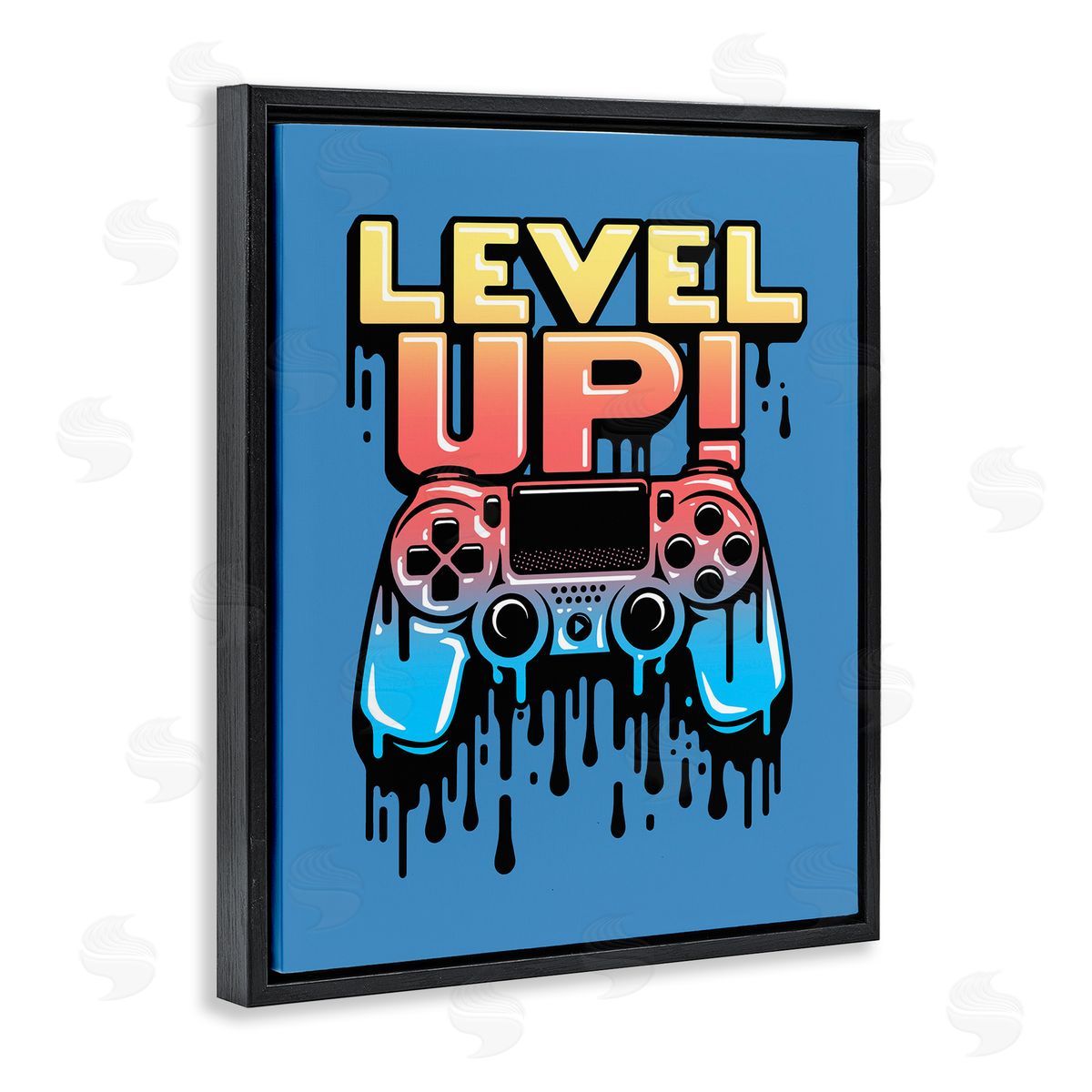 Jedco Brands, Inc. Retro Level Up Dripping Controller Canvas Wall Art Print