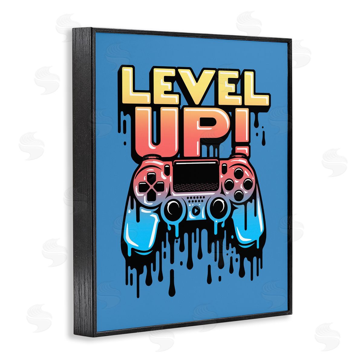 Jedco Brands, Inc. Retro Level Up Dripping Controller Canvas Wall Art Print