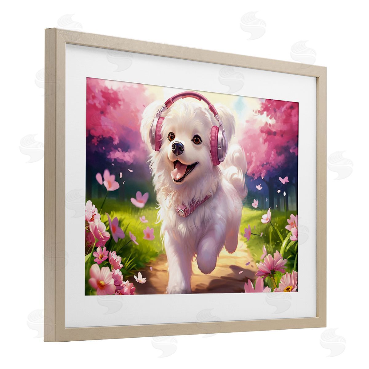 Image World Happy Puppy On A Walk Canvas Wall Art Print