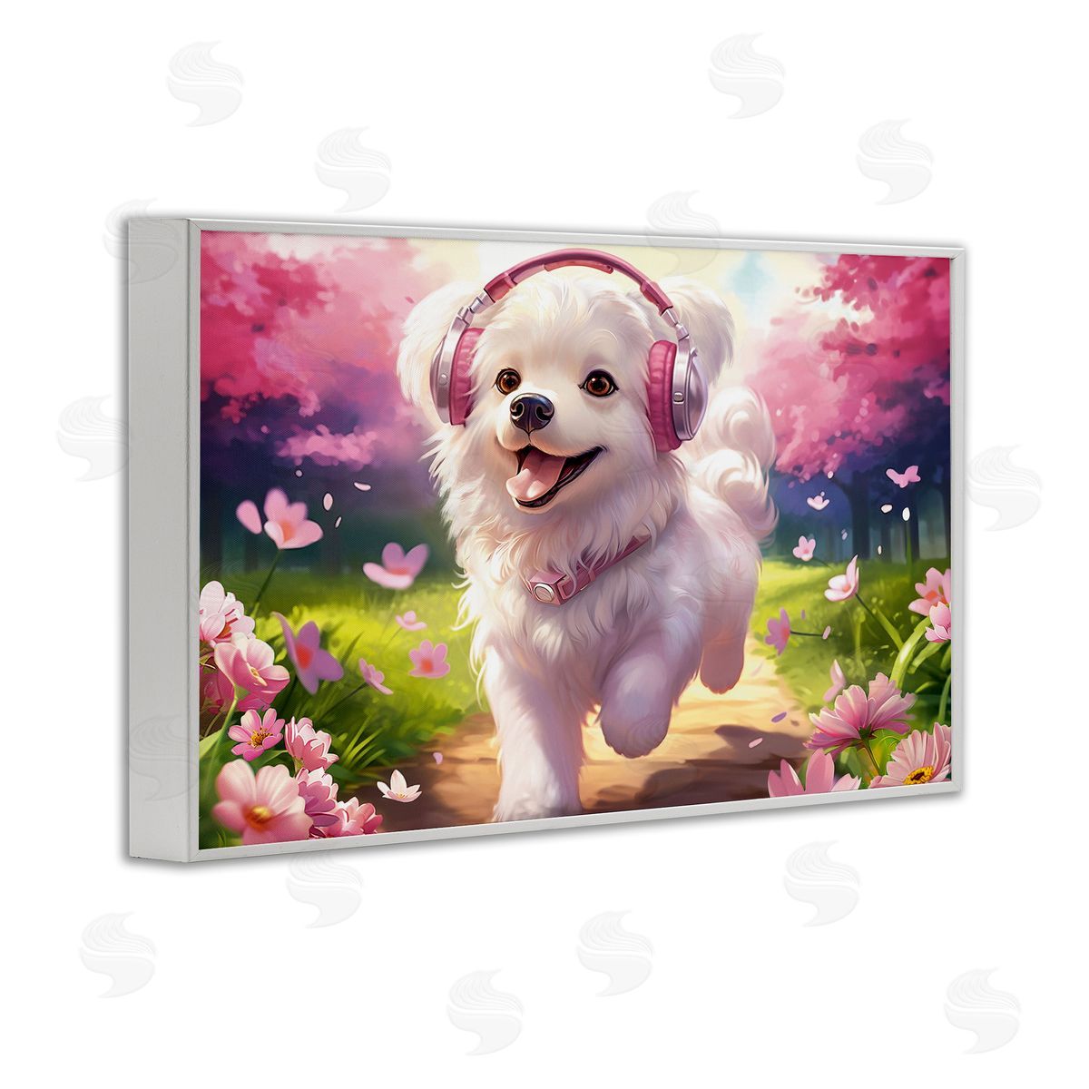 Image World Happy Puppy On A Walk Canvas Wall Art Print