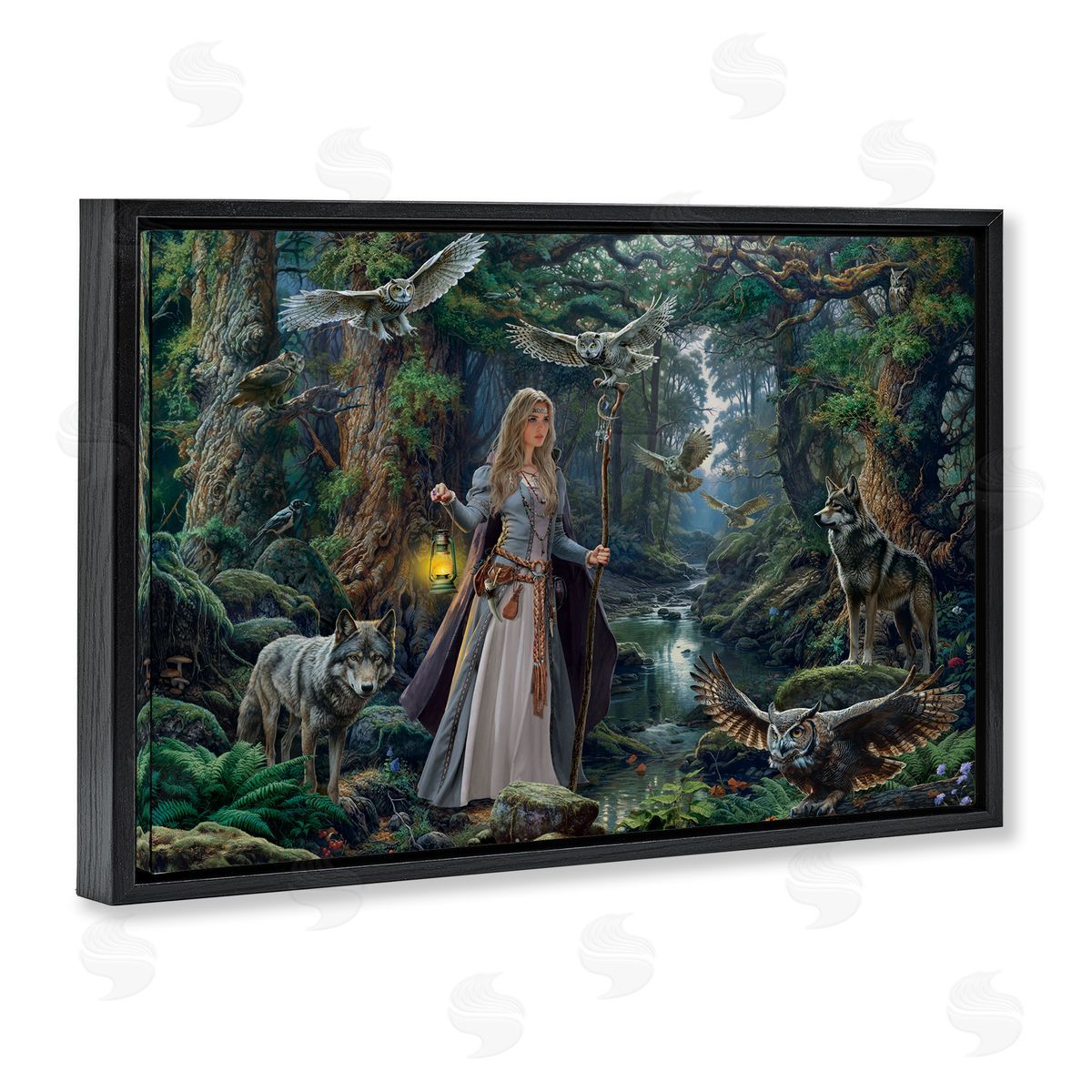 Image World Woman In The Forest Canvas Wall Art Print