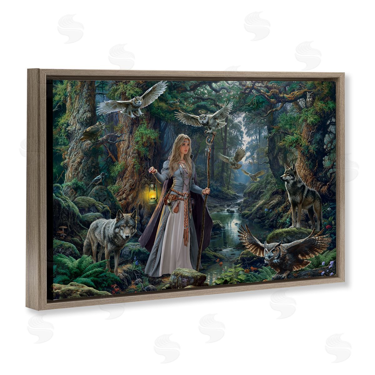 Image World Woman In The Forest Canvas Wall Art Print