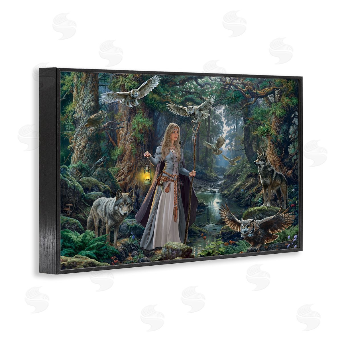 Image World Woman In The Forest Canvas Wall Art Print