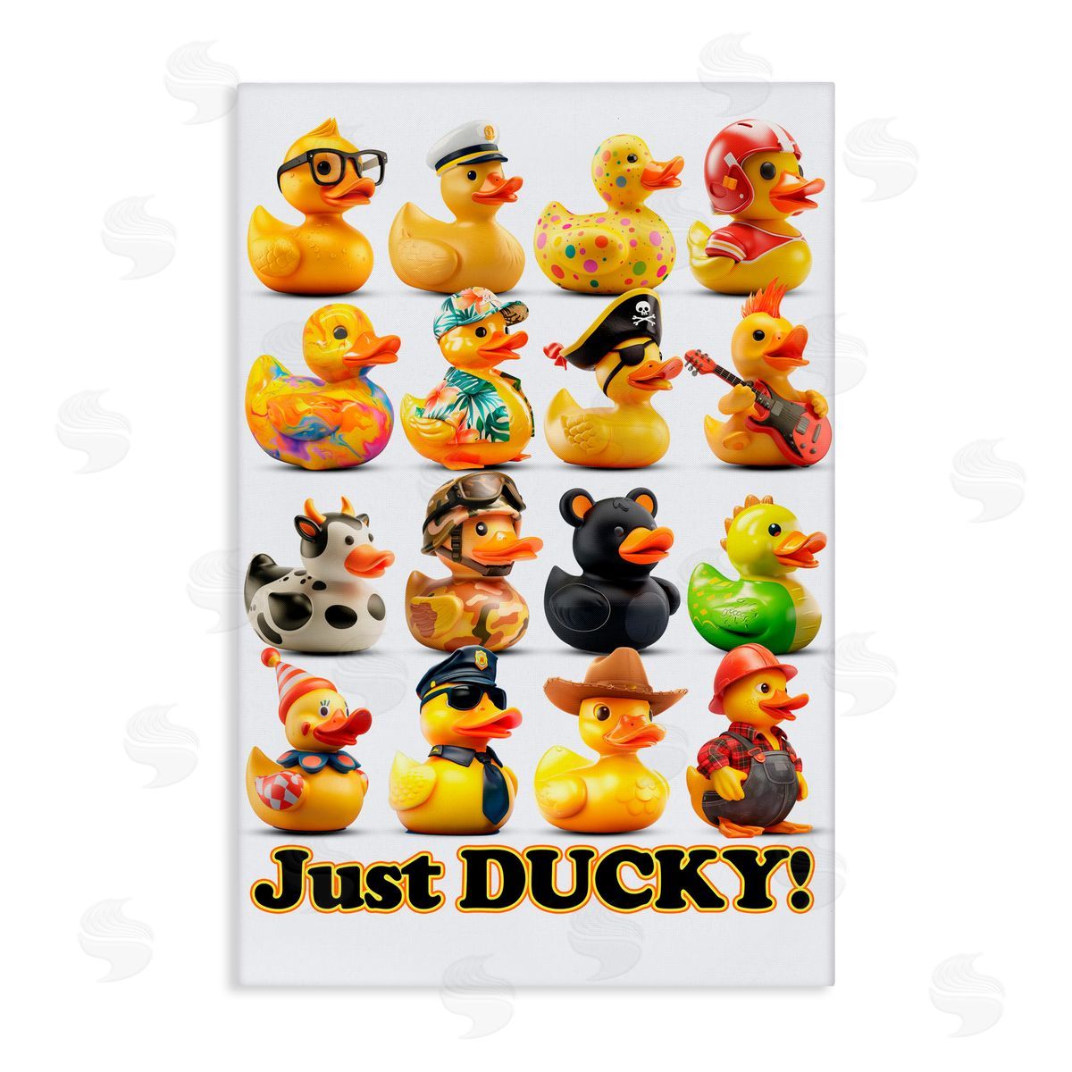 Jim Baldwin Just Ducky Characters Canvas Wall Art Print
